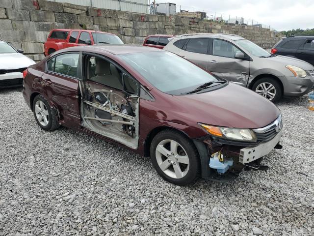 19XFB2E55CE035360 - 2012 HONDA CIVIC LX BURGUNDY photo 4