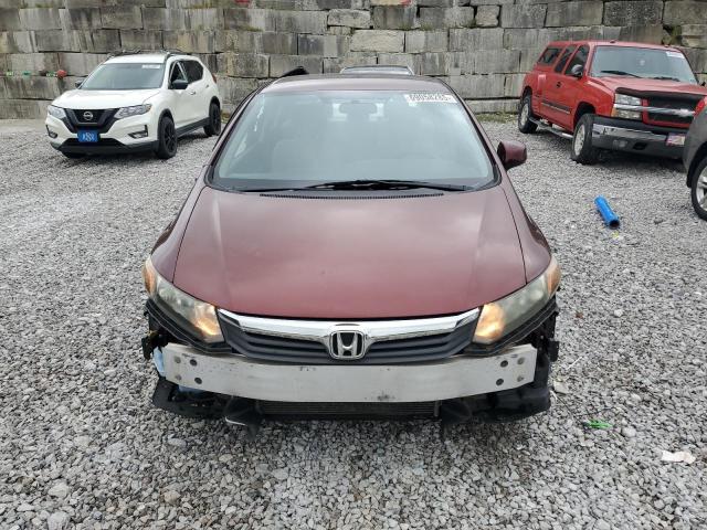 19XFB2E55CE035360 - 2012 HONDA CIVIC LX BURGUNDY photo 5
