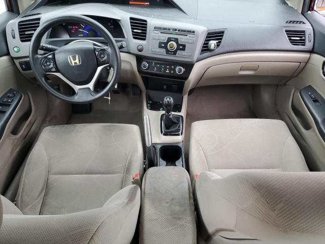19XFB2E55CE035360 - 2012 HONDA CIVIC LX BURGUNDY photo 8