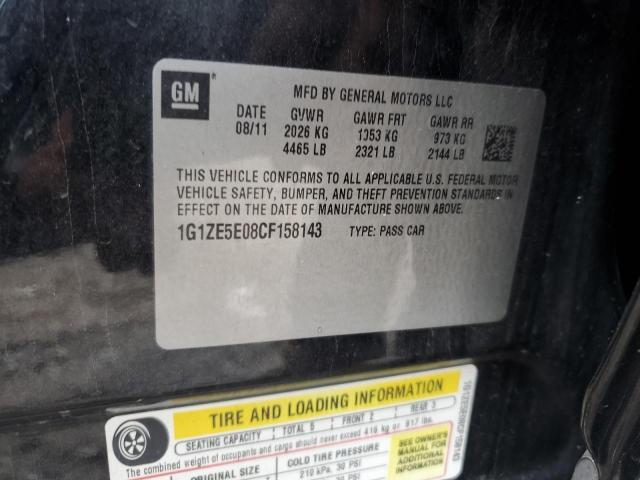 1G1ZE5E08CF158143 - 2012 CHEVROLET MALIBU LTZ 黑色 照片 12