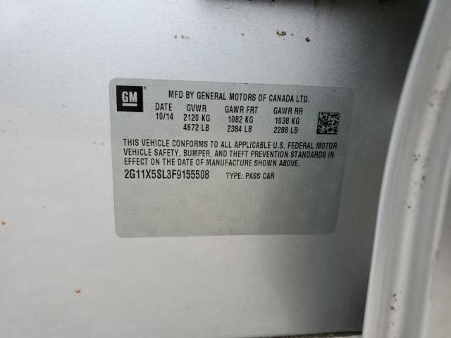 2G11X5SL3F9155508 - 2015 CHEVROLET IMPALA LS 银色 照片 12