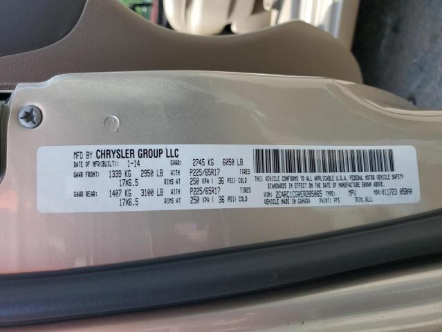 2C4RC1CG0ER285065 - 2014 CHRYSLER TOWN & COU TOURING L TAN photo 13