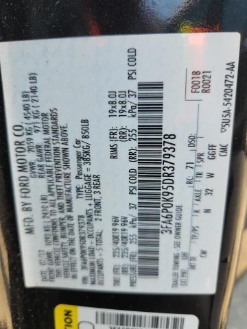 3FA6P0K95DR379378 - 2013 FORD FUSION TITANIUM 黑色 照片 12