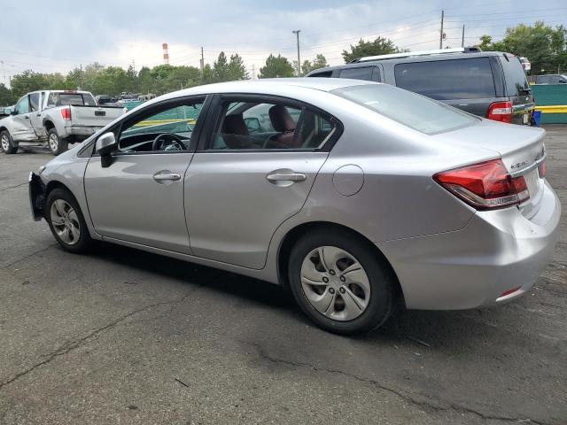 19XFB2F54DE096635 - 2013 HONDA CIVIC LX SILVER photo 2