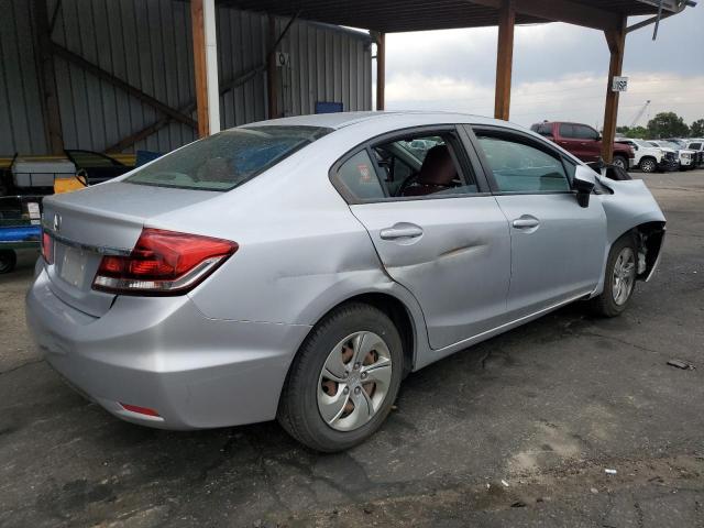 19XFB2F54DE096635 - 2013 HONDA CIVIC LX SILVER photo 3