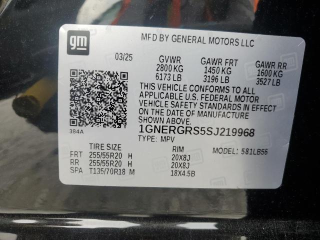 1GNERGRS5SJ219968 - 2025 CHEVROLET TRAVERSE LT Қара фото 13