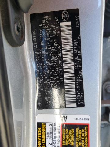 4T1JZ1FBXMU059060 - 2021 TOYOTA AVALON XLE SILVER photo 12