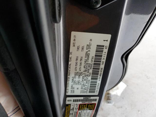 5TFRX5GN1KX152302 - 2019 TOYOTA TACOMA ACCESS CAB გრაფიტი ფოტო 12