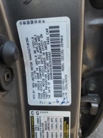 1NXBR32E96Z633540 - 2006 TOYOTA COROLLA CE 灰色 照片 12