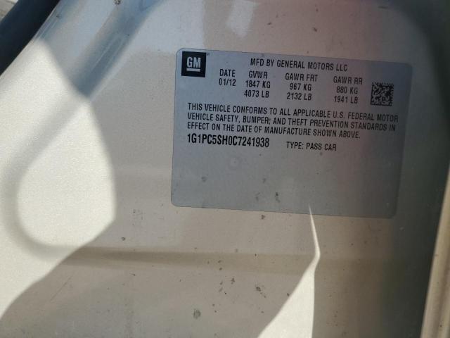 1G1PC5SH0C7241938 - 2012 CHEVROLET CRUZE LS SILVER photo 13