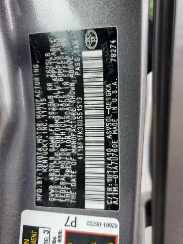 4T1BF1FK3GU551513 - 2016 TOYOTA CAMRY LE GRAY photo 12