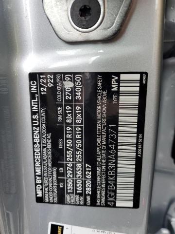 4JGFB4KB3NA647371 - 2022 MERCEDES-BENZ GLE 350 4MATIC GRAY photo 13