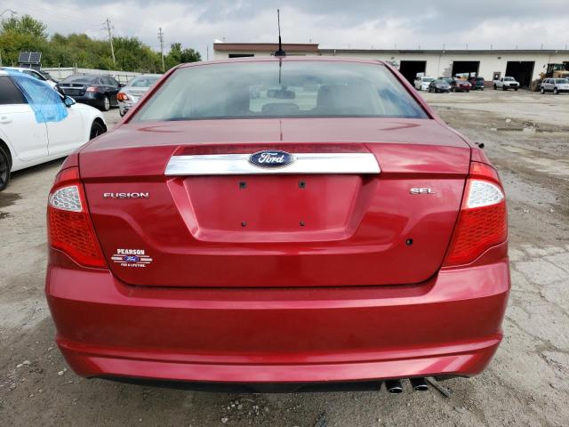 3FAHP0JA8CR265491 - 2012 FORD FUSION SEL RED photo 6