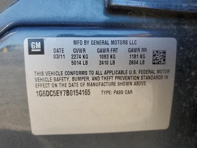 1G6DC5EY7B0154165 - 2011 CADILLAC CTS GRAY photo 12