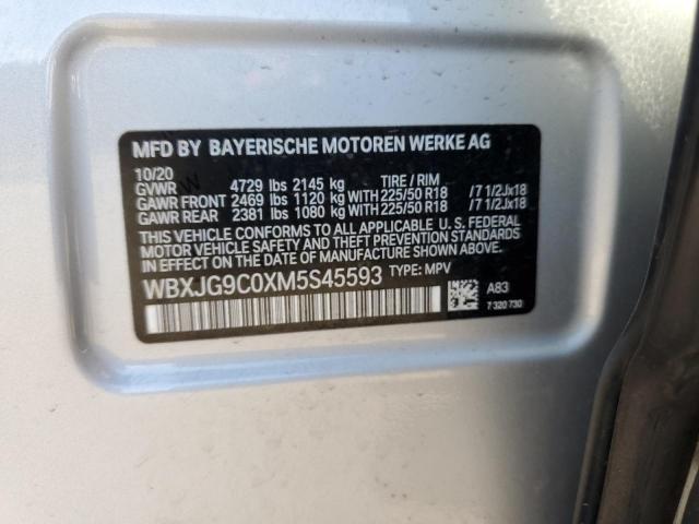 WBXJG9C0XM5S45593 - 2021 BMW X1 XDRIVE28I Серебристый фото 13