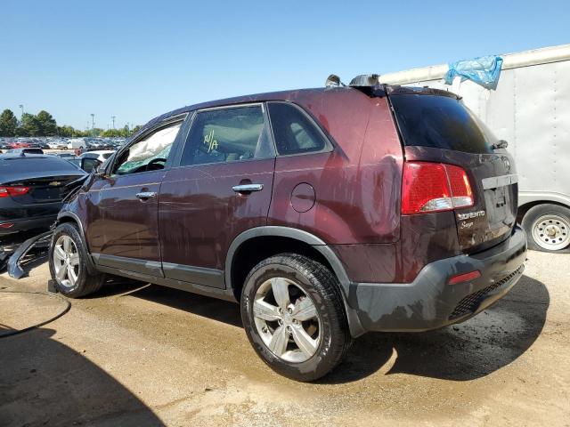 5XYKU4A62DG334859 - 2013 KIA SORENTO EX MAROON photo 2