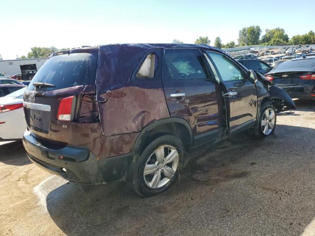 5XYKU4A62DG334859 - 2013 KIA SORENTO EX MAROON photo 3