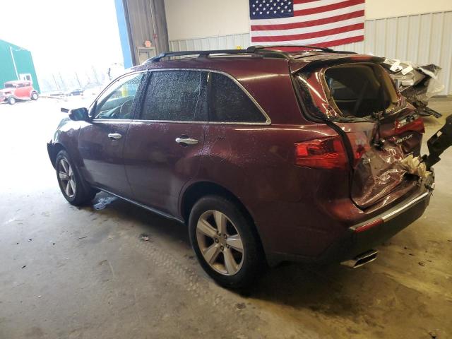 2HNYD2H24CH539241 - 2012 ACURA MDX BURGUNDY photo 2