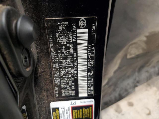 4T1BF1FK5HU748040 - 2017 TOYOTA CAMRY LE BLACK photo 13