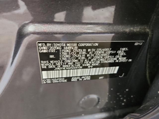 JTMZFREV6D5004108 - 2013 TOYOTA RAV4 LE Grafito foto 13