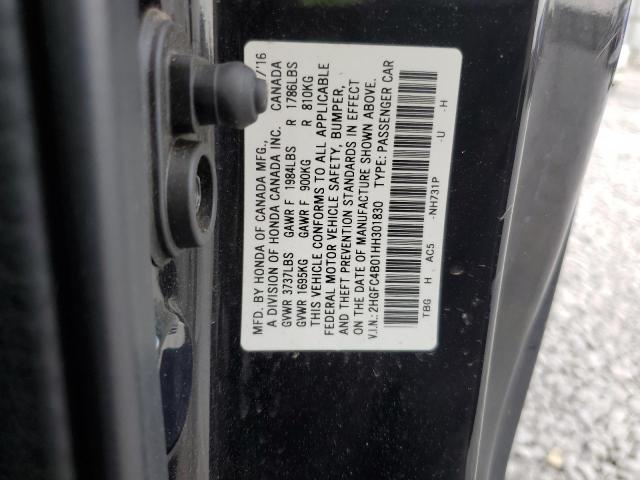 2HGFC4B01HH301830 - 2017 HONDA CIVIC LX BLACK photo 12