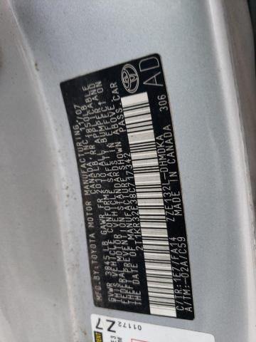 2T1KR32E38C717342 - 2008 TOYOTA COROLLA MA XR SILVER photo 14