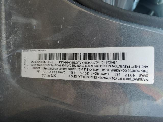 3VW1K7AJ7BM366422 - 2011 VOLKSWAGEN JETTA BASE Boz foto 13