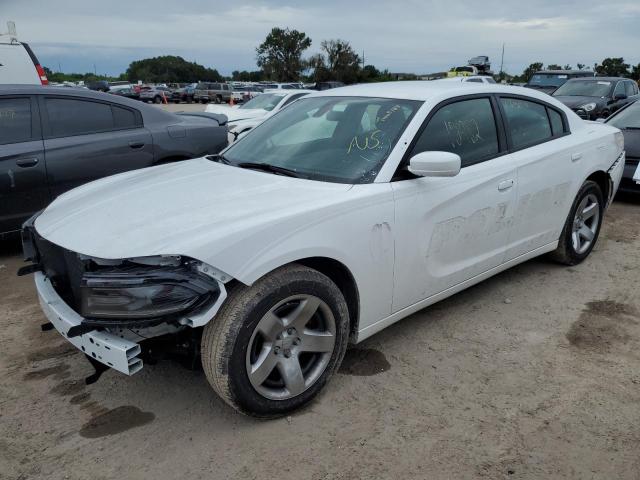 2C3CDXATXMH565929 - 2021 DODGE CHARGER POLICE WHITE photo 1