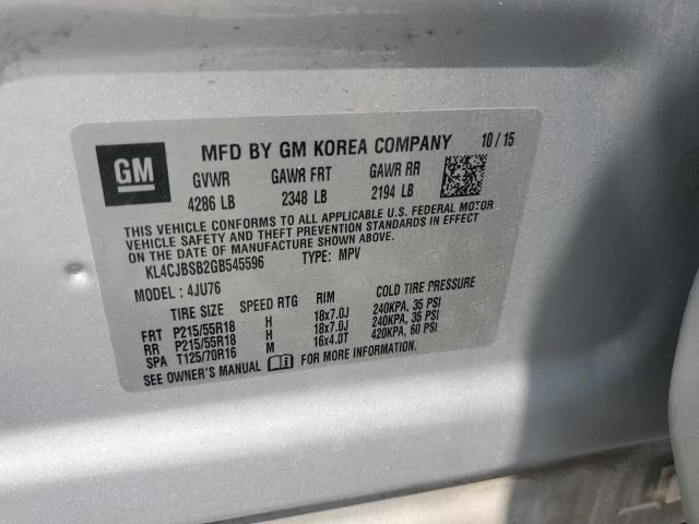 KL4CJBSB2GB545596 - 2016 BUICK ENCORE CONVENIENCE 银色 照片 13