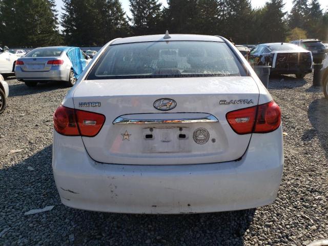 KMHDU4AD1AU937217 - 2010 HYUNDAI ELANTRA BLUE WHITE photo 6