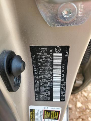 4T1BK36B17U238158 - 2007 TOYOTA AVALON XL GOLD photo 12