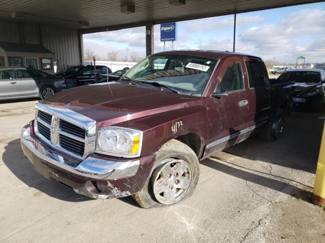 1D7HW58N55S315960 - 2005 DODGE DAKOTA QUAD LARAMIE BURGUNDY photo 1