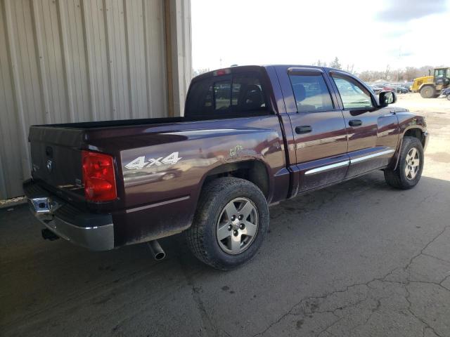 1D7HW58N55S315960 - 2005 DODGE DAKOTA QUAD LARAMIE BURGUNDY photo 3