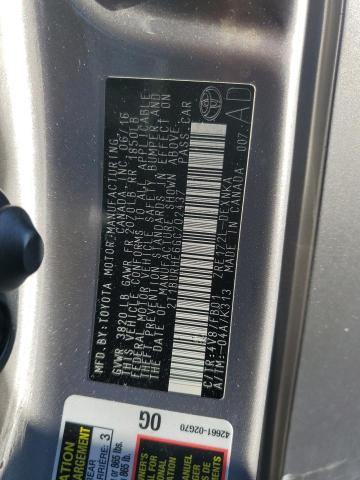 2T1BURHE6GC702437 - 2016 TOYOTA COROLLA L GRAY photo 13