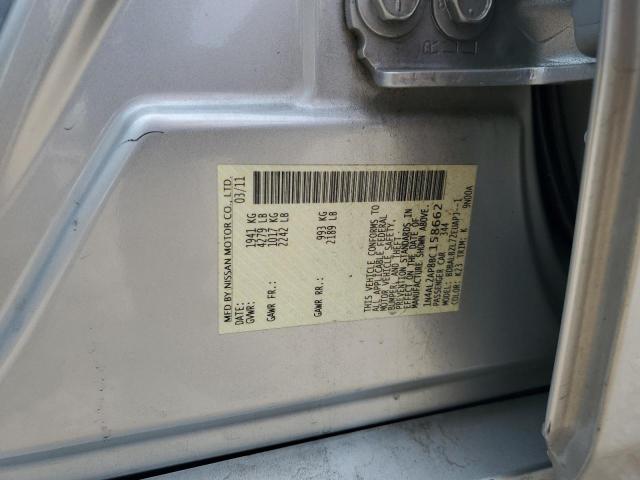 1N4AL2AP8BC158662 - 2011 NISSAN ALTIMA BASE SILVER photo 12