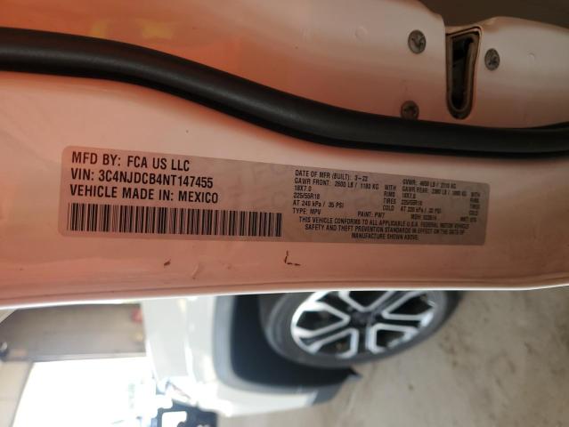 3C4NJDCB4NT147455 - 2022 JEEP COMPASS LIMITED WHITE photo 13