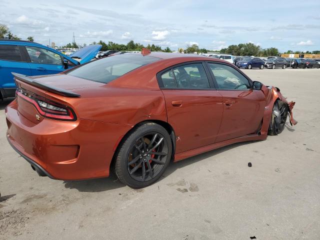 2C3CDXGJ1NH244210 - 2022 DODGE CHARGER SCAT PACK ORANGE photo 3