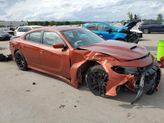 2C3CDXGJ1NH244210 - 2022 DODGE CHARGER SCAT PACK ORANGE photo 4