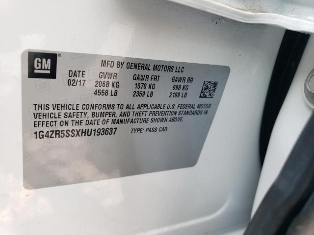 1G4ZR5SSXHU193637 - 2017 BUICK LACROSSE PREMIUM Weiß Foto 12