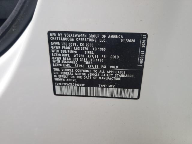1V2LR2CAXLC502762 - 2020 VOLKSWAGEN ATLAS SE Белый фото 14
