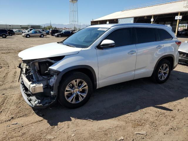 5TDKKRFH5FS057174 - 2015 TOYOTA HIGHLANDER XLE WHITE photo 1