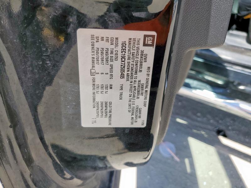 1GCEC19CX7Z505405 - 2007 CHEVROLET SILVERADO C1500 黑色 照片 12