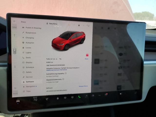 7SAXCBE53RF452290 - 2024 TESLA MODEL X 红色 照片 9
