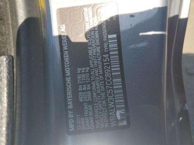 WBALW3C57CC892154 - 2012 BMW 640 I GRAY photo 12