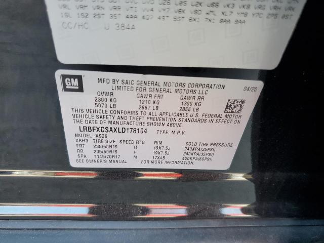 LRBFXCSAXLD178104 - 2020 BUICK ENVISION ESSENCE BLACK photo 13