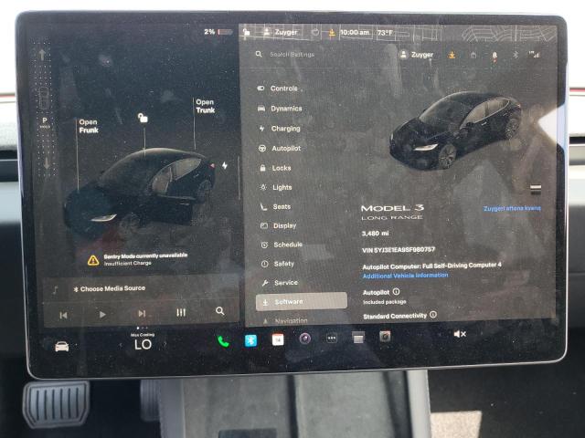 5YJ3E1EA9SF980757 - 2025 TESLA MODEL 3 CHARCOAL photo 9