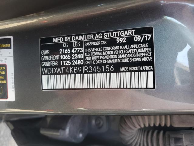 WDDWF4KB9JR345156 - 2018 MERZ C 300 4MATIC GREEN photo 12