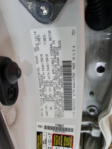 5TFJU4GN1FX073573 - 2015 TOYOTA TACOMA DOUBLE CAB PRERUNNER WHITE photo 13