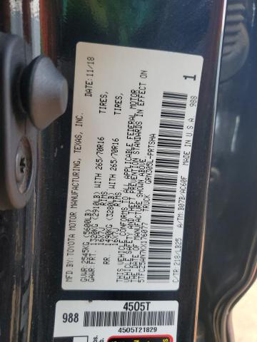 5TFCZ5AN7KX176077 - 2019 TOYOTA TACOMA DOUBLE CAB Negro foto 12