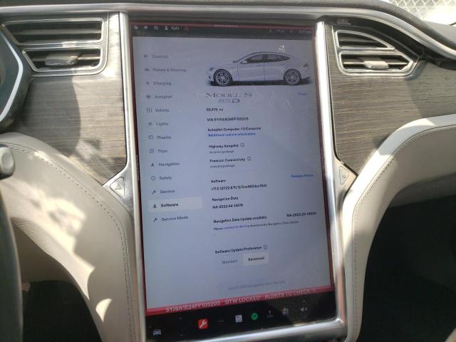 5YJSA1E24FF105205 - 2015 TESLA MODEL S 白色 照片 9